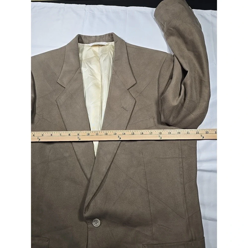 Nino Cerruti Men's‎ Brown Nova Faux Suede Blazer Sport Coat Jacket 40R Rare